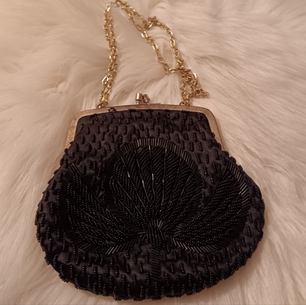 Vintage Beaded Crossbody Shoulder Bag Made in Hong Kong - Picture 9 of 9